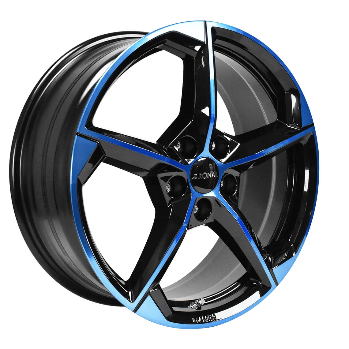 R66 GLOSS JET BLACK & BLUE - DGT Wheels